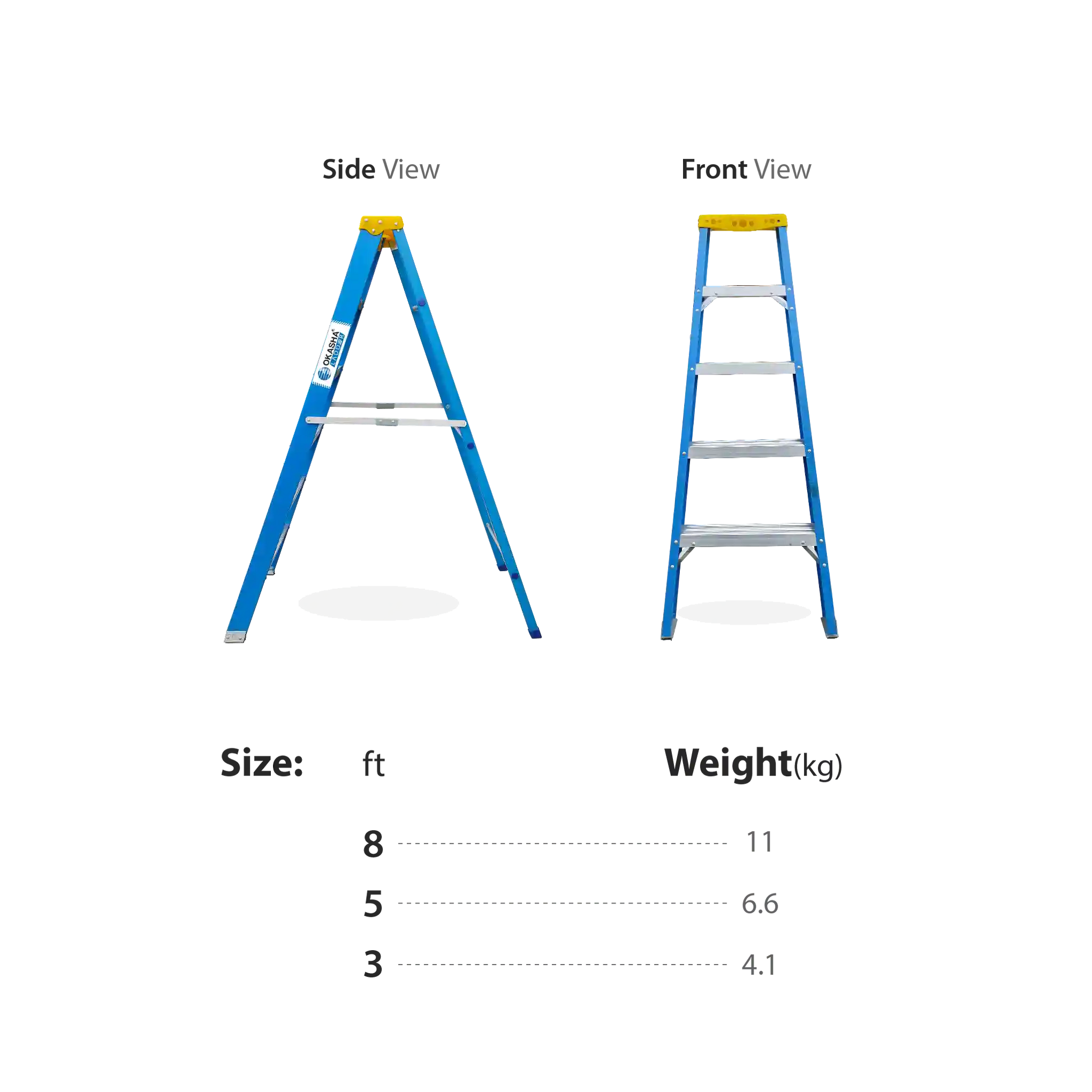 Fiberglass A Type Ladders 