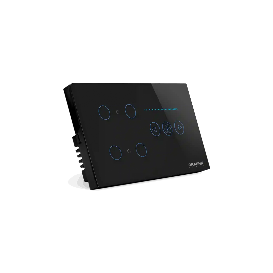 4 Gang+1 Fan Sensor Switch CRYSTAL SERIES