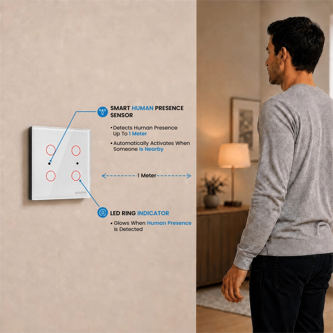 4 Gang Smart Sensor Switch CRYSTAL SERIES