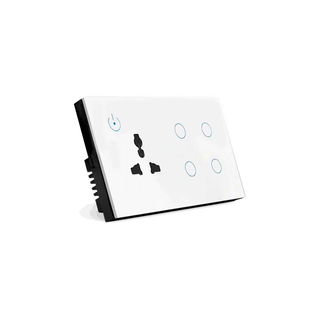 4 Gang Touch Switch & Universal Socket CRYSTAL SERIES