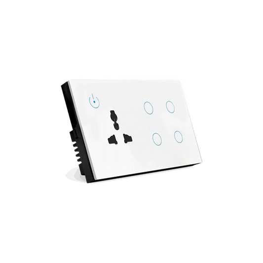 4 Gang Touch Switch & Universal Socket CRYSTAL SERIES