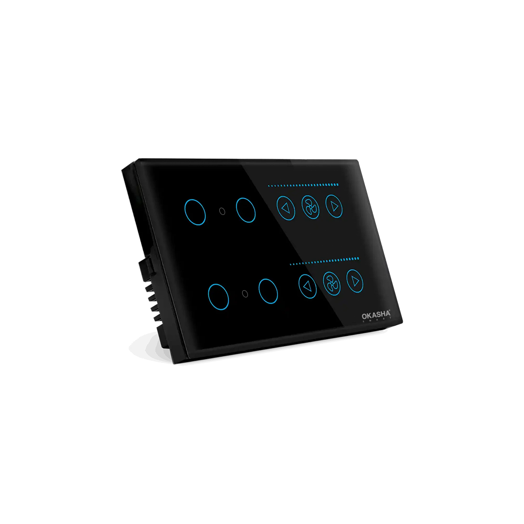 4 Gang+2 Fan Sensor Switch CRYSTAL SERIES