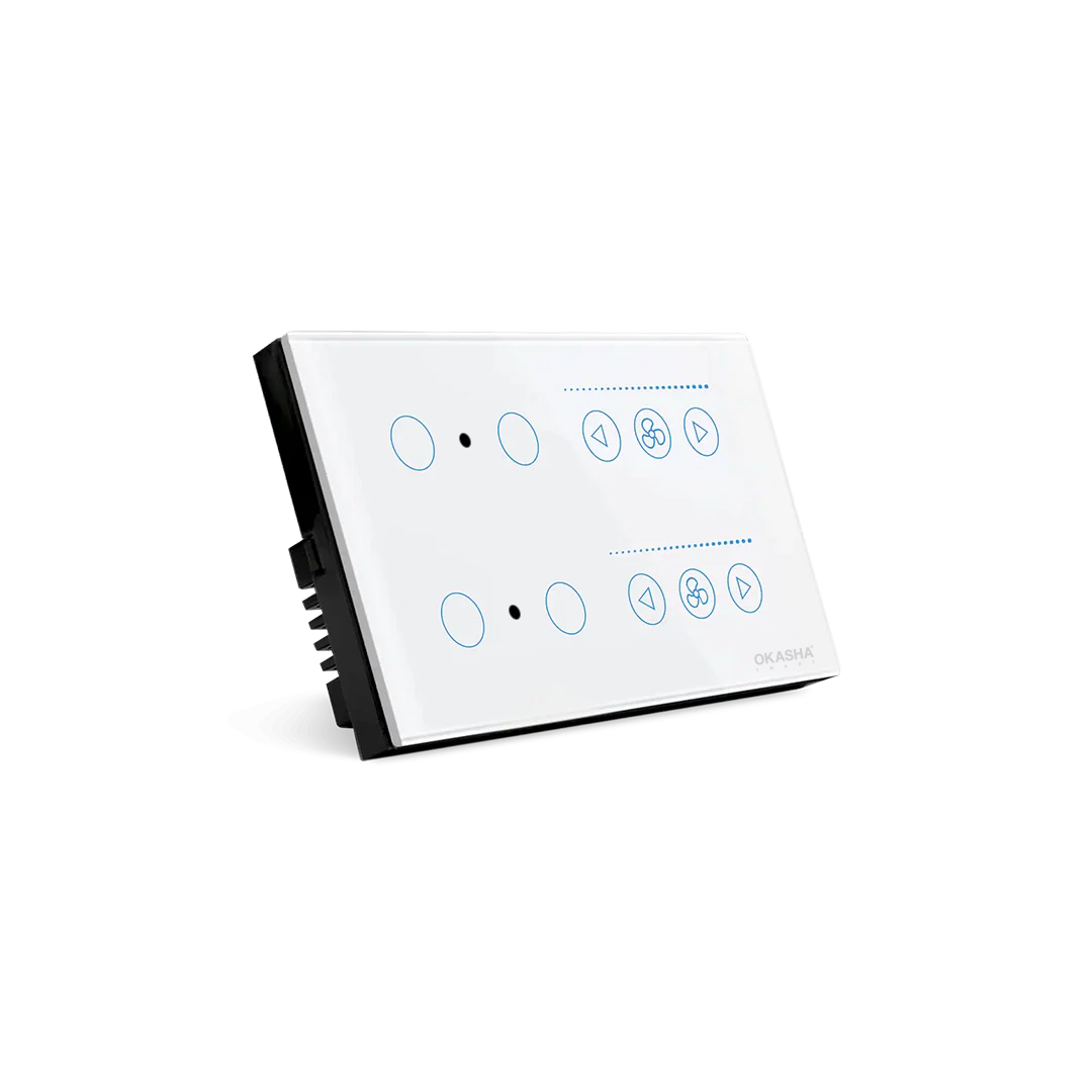 4 Gang+2 Fan Sensor Switch CRYSTAL SERIES