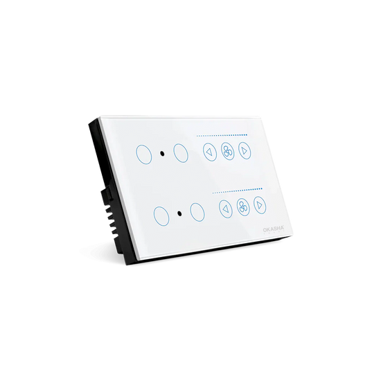 4 Gang+2 Fan Sensor Switch CRYSTAL SERIES