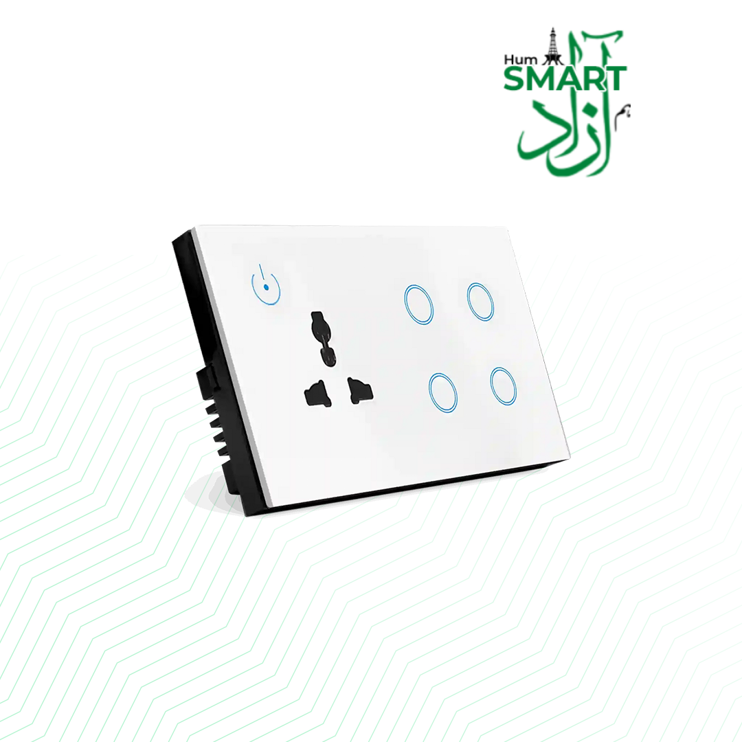 4 Gang Touch Switch & Universal Socket CRYSTAL SERIES