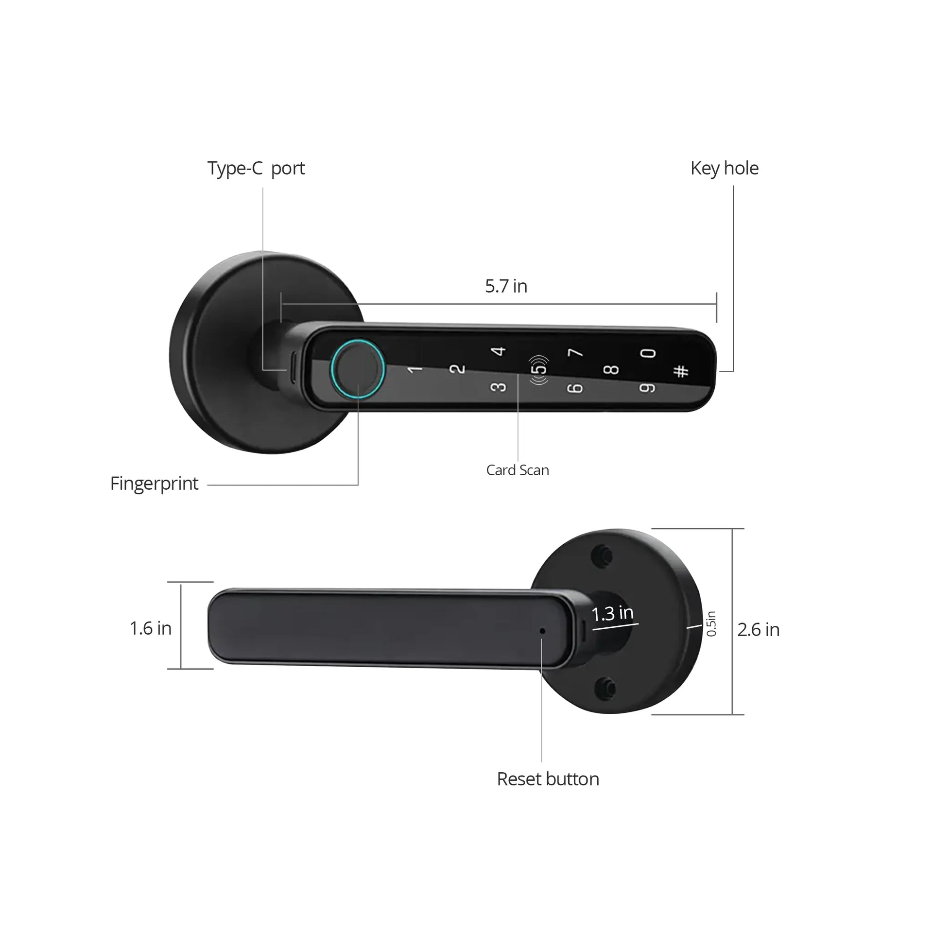 Smart Handle Door Lock – Okasha Smart