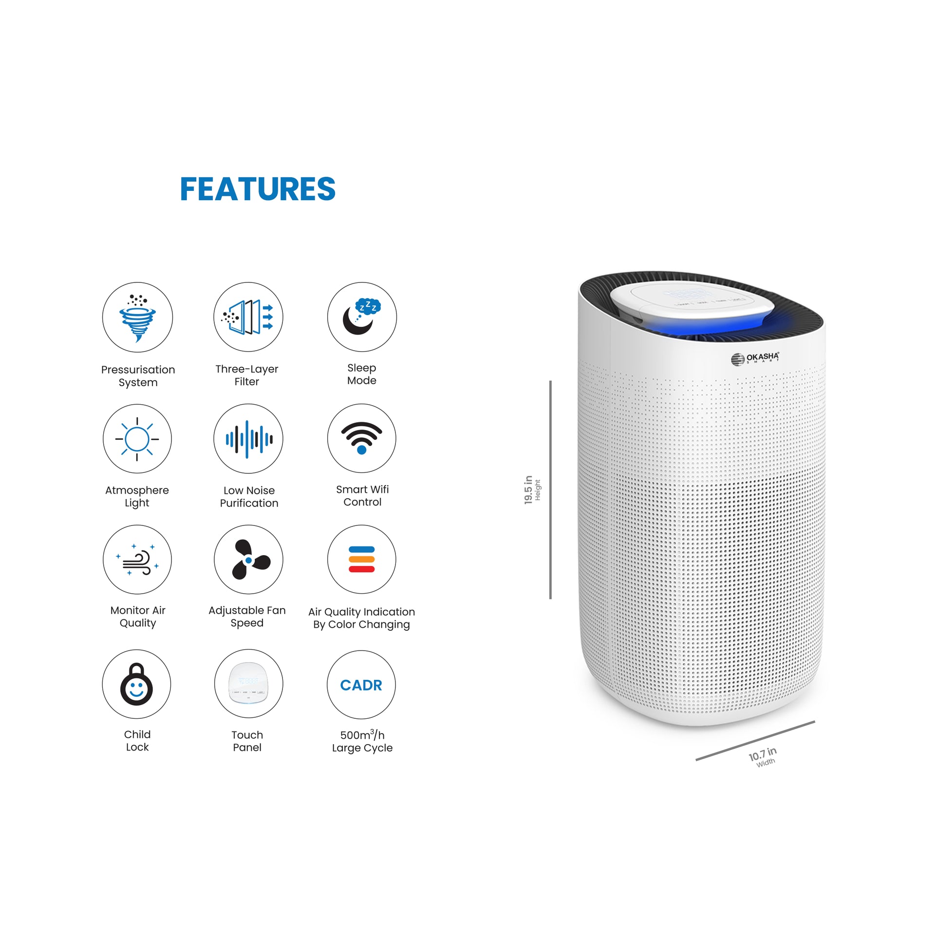 Okasha Smart Air Purifier Okasha Smart Air Purifier
