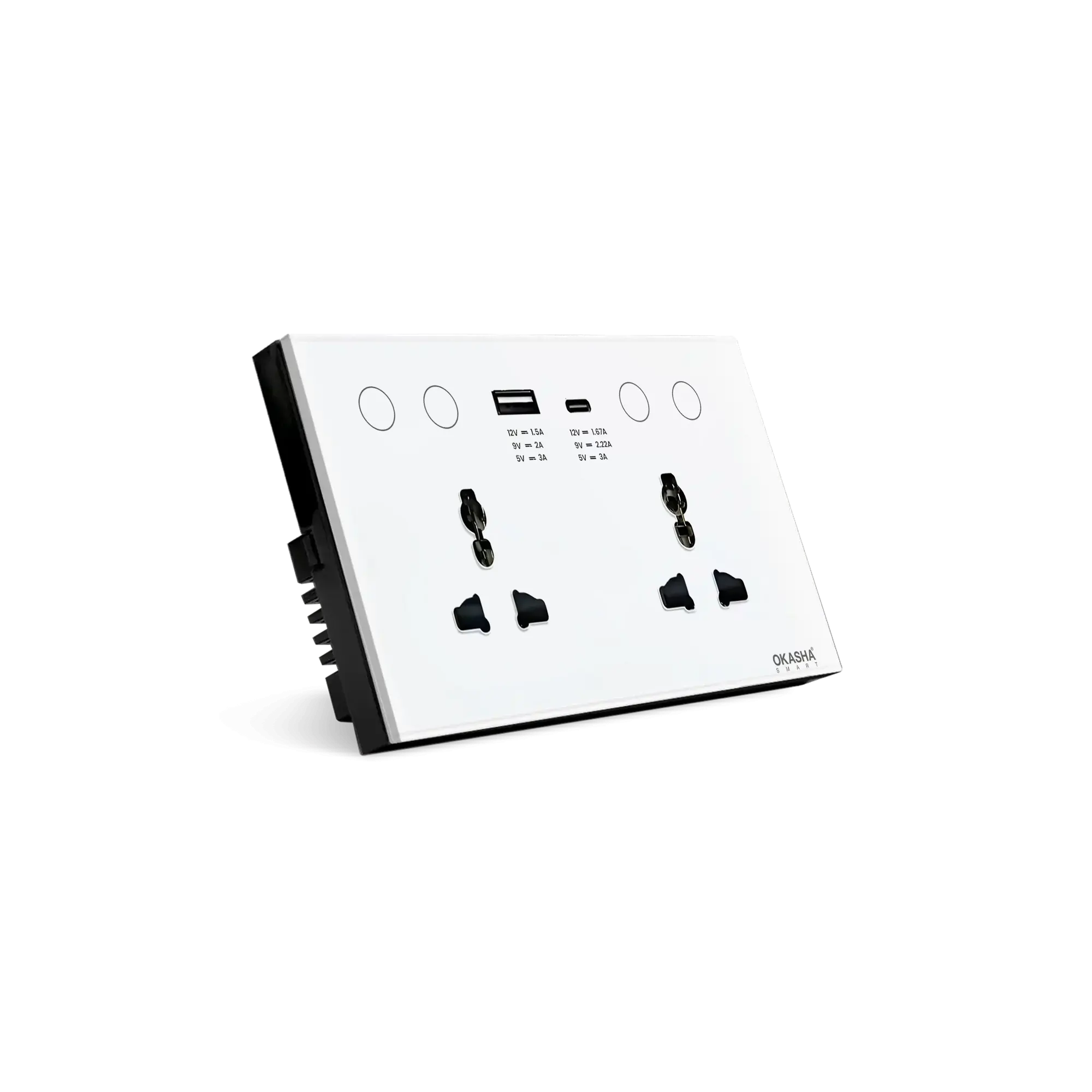 Dual Universal Smart Socket with 1USB+1 C Type