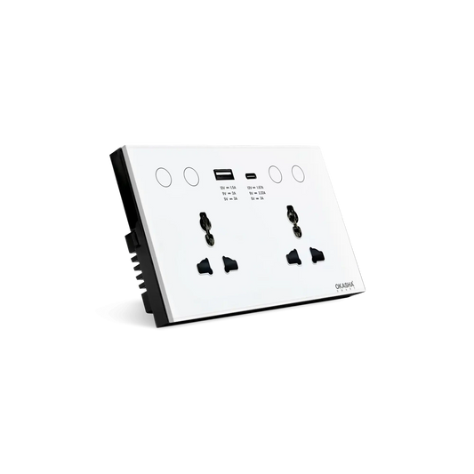 Dual Universal Smart Socket with 1USB+1 C Type