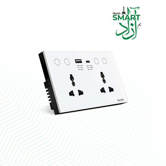 Dual Universal Smart Socket with 1USB+1 C Type