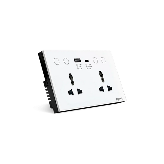 Dual Universal Smart Socket with 1USB+1 C Type