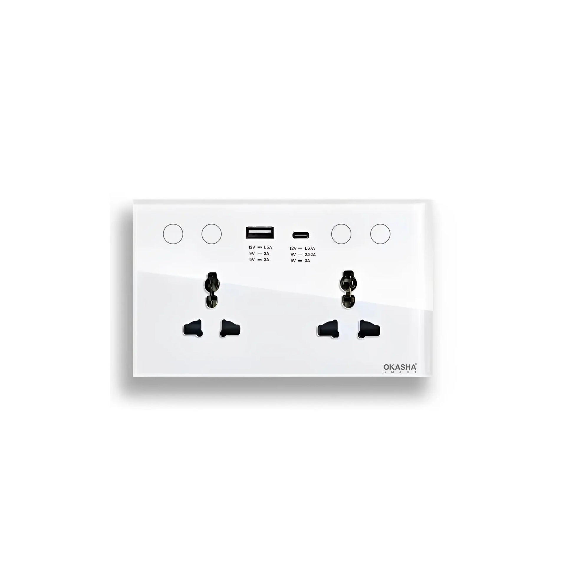 Best Dual Universal Smart Socket with 1USB+1 C Type