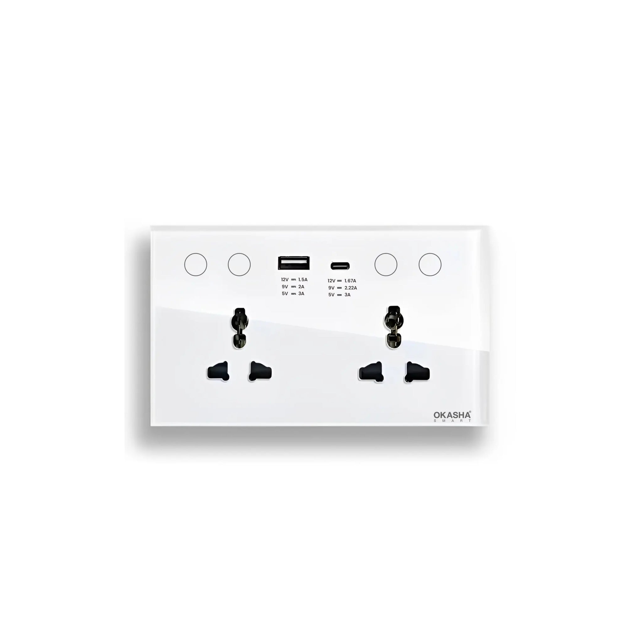 Best Dual Universal Smart Socket with 1USB+1 C Type