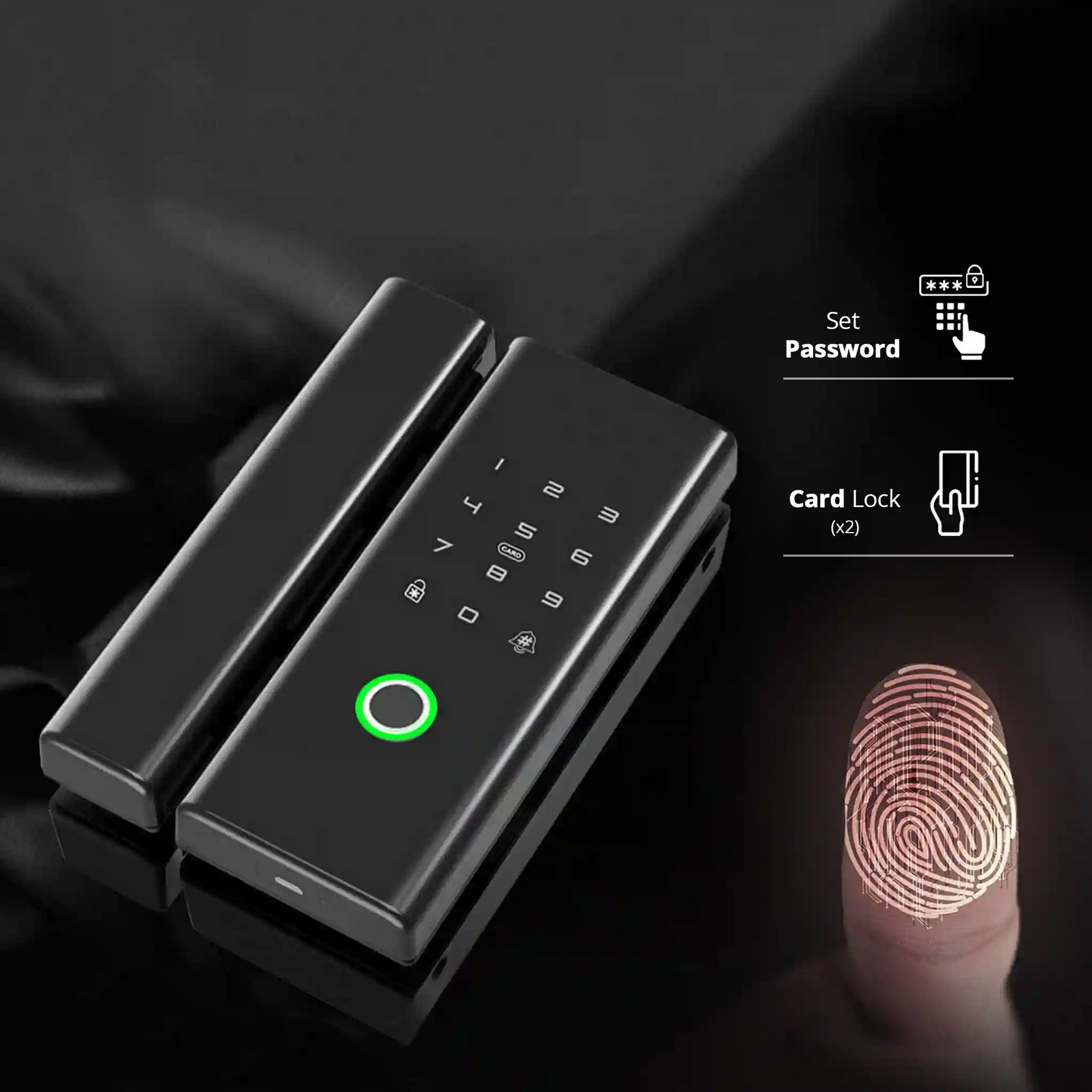 Smart Glass Door Lock with Fingerprint & App Control | Okasha Smart