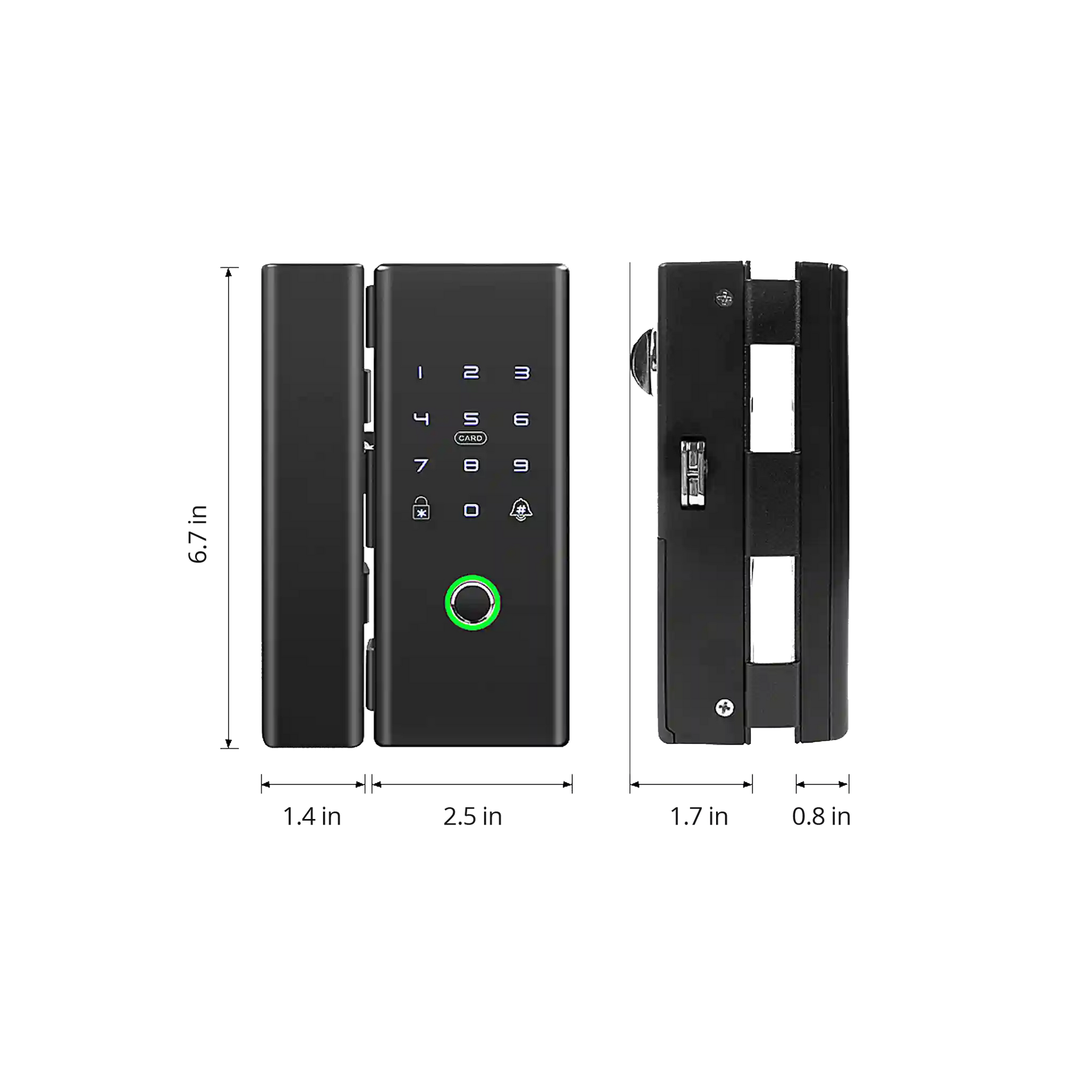 Smart Glass Door Lock (Glass to Glass Frame) – Okasha Smart