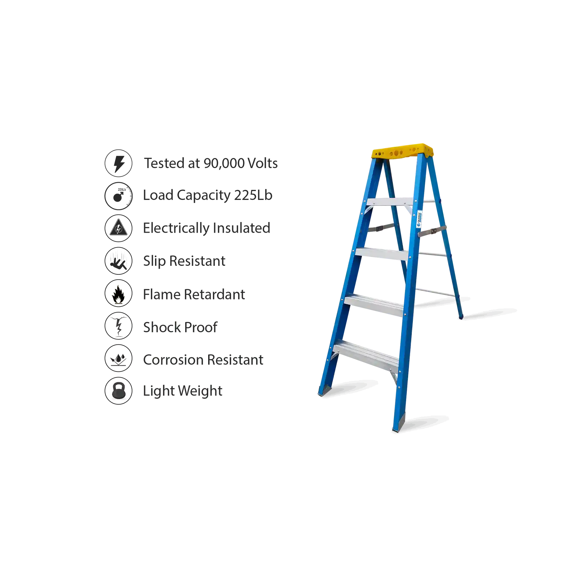 Fiberglass A Type Ladders