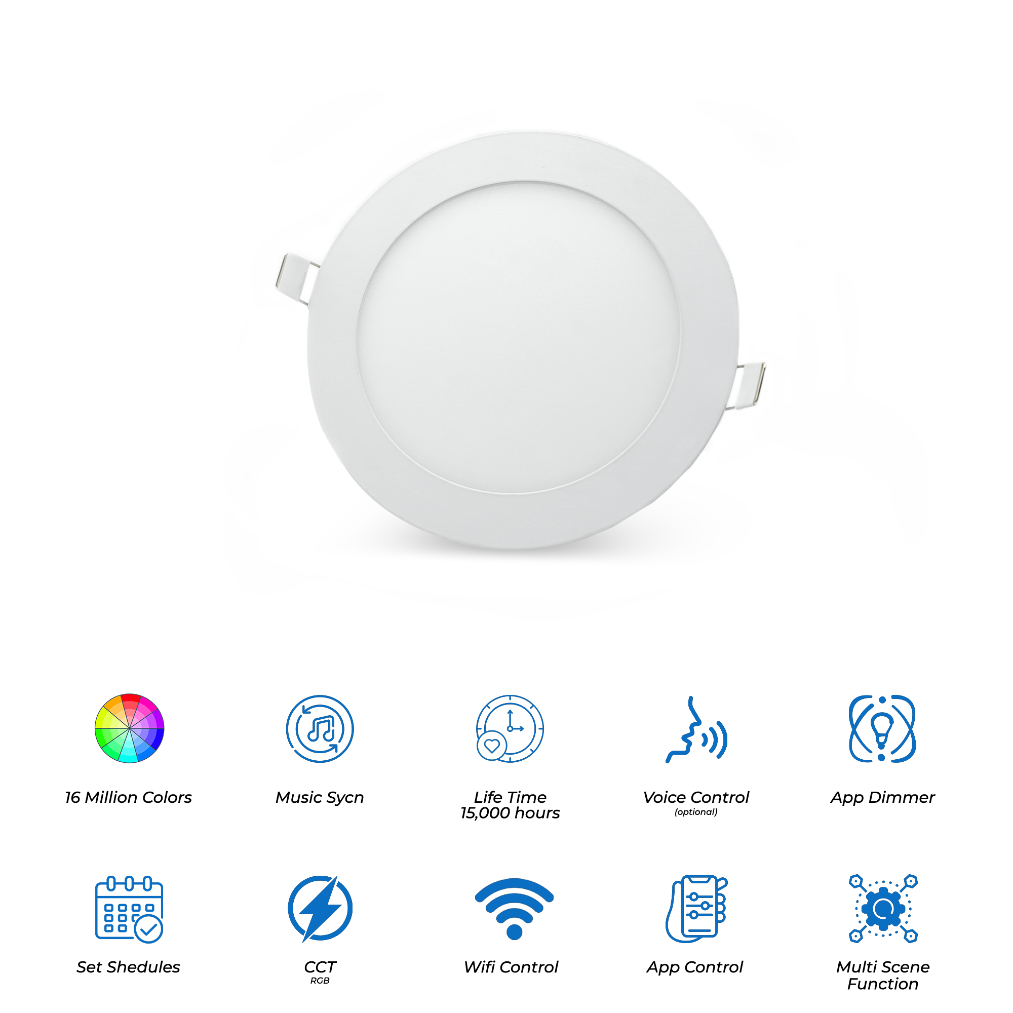 Slim RGB Downlight 6W-Wifi