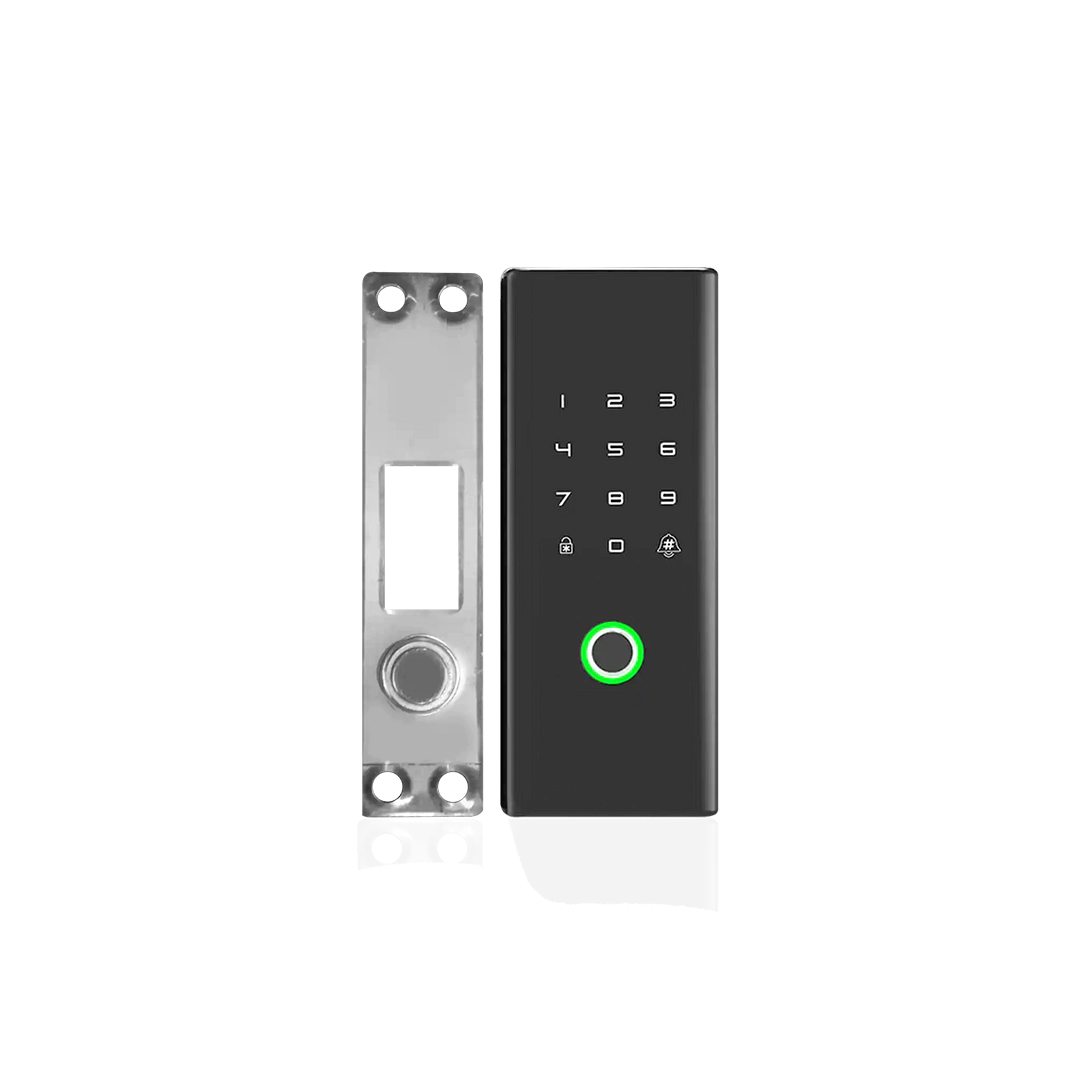 Okasha Smart Glass to Aluminium Door Lock | Fingerprint & IC Card Access