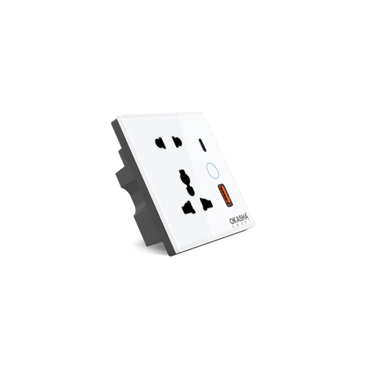 Universal Smart Socket+1USB+1 C Type