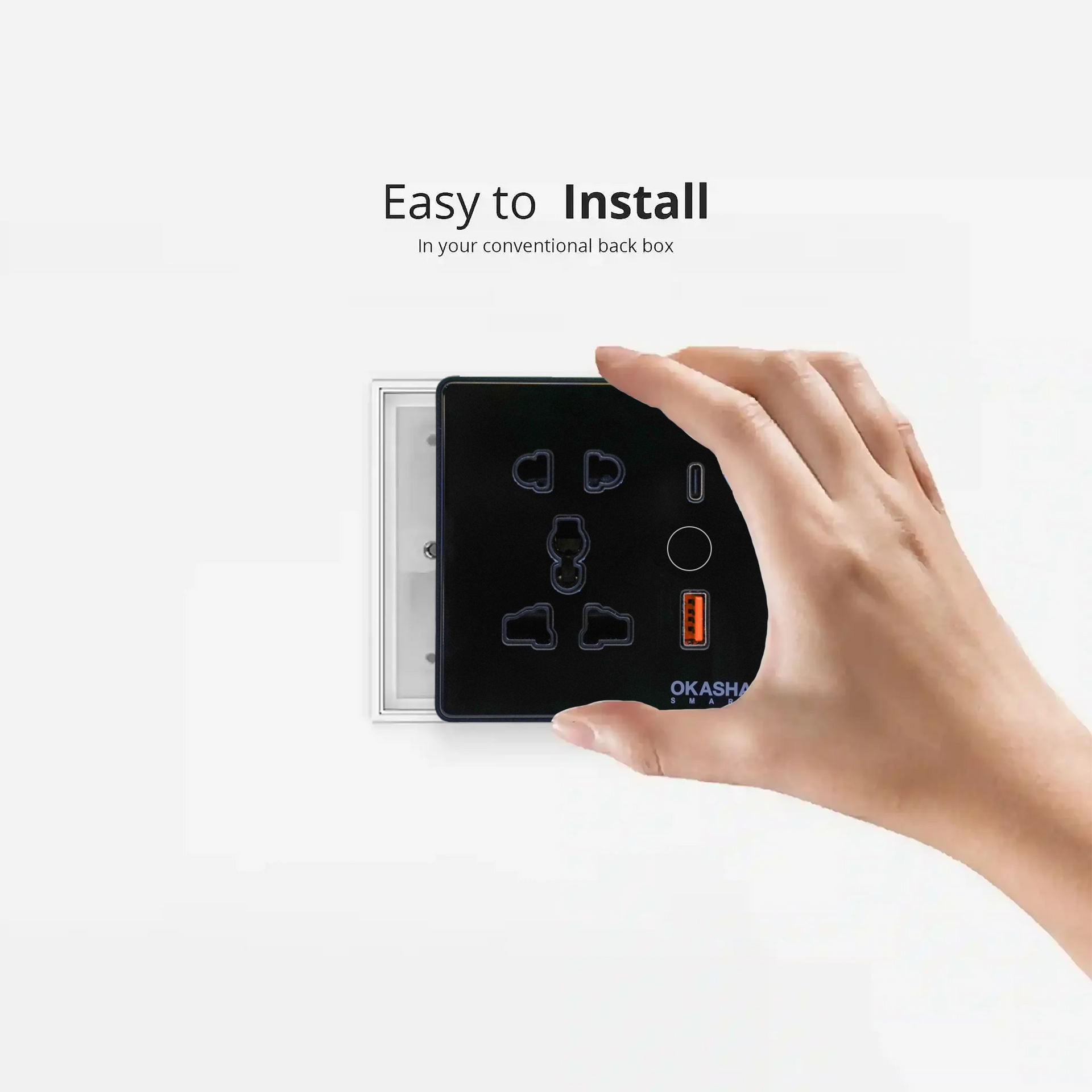 Universal Smart Socket+1USB+1 C Type