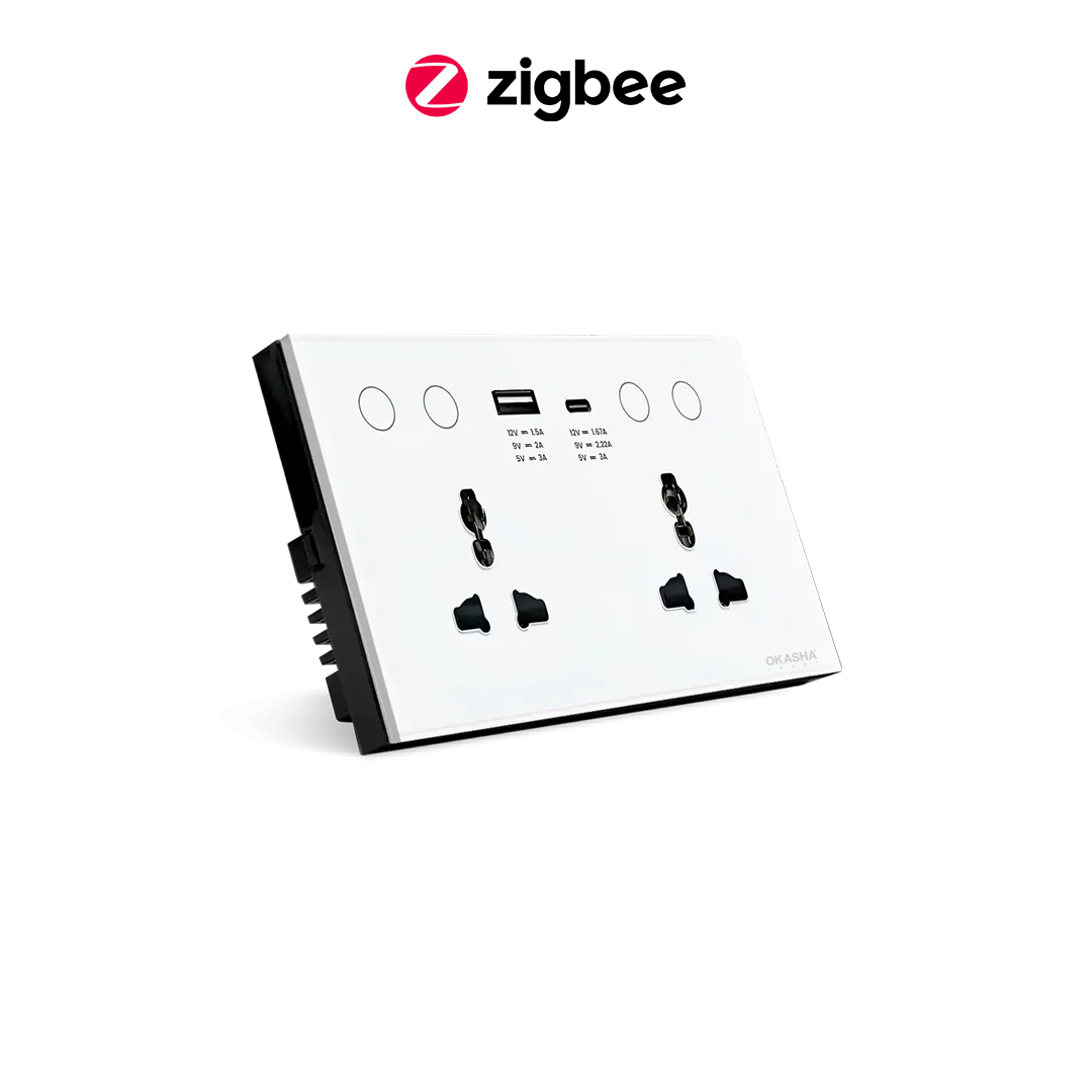 Dual Universal Smart Socket with 1USB+1 C Type