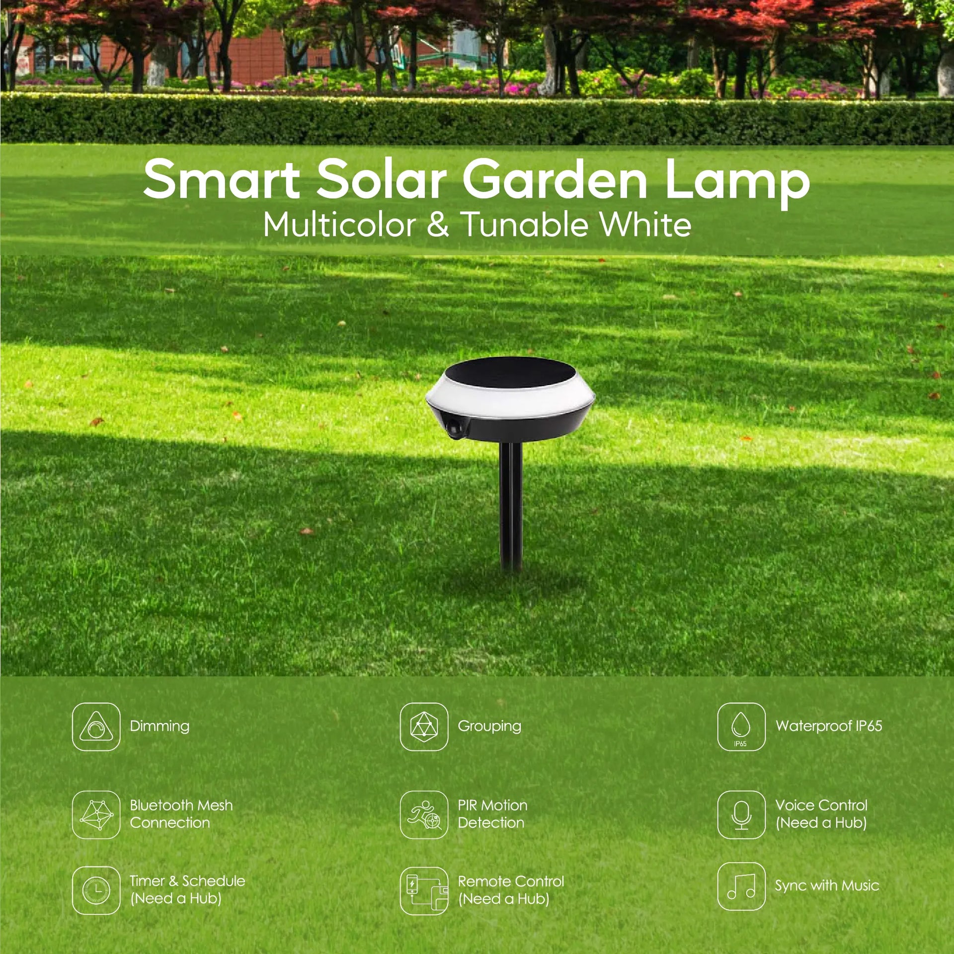 Smart Solar Garden Light (Bluetooth) – Okasha Smart