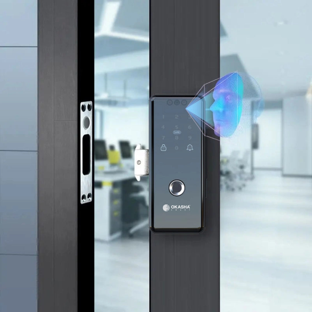 Smart Glass Door Lock (Glass to Aluminium Frame)