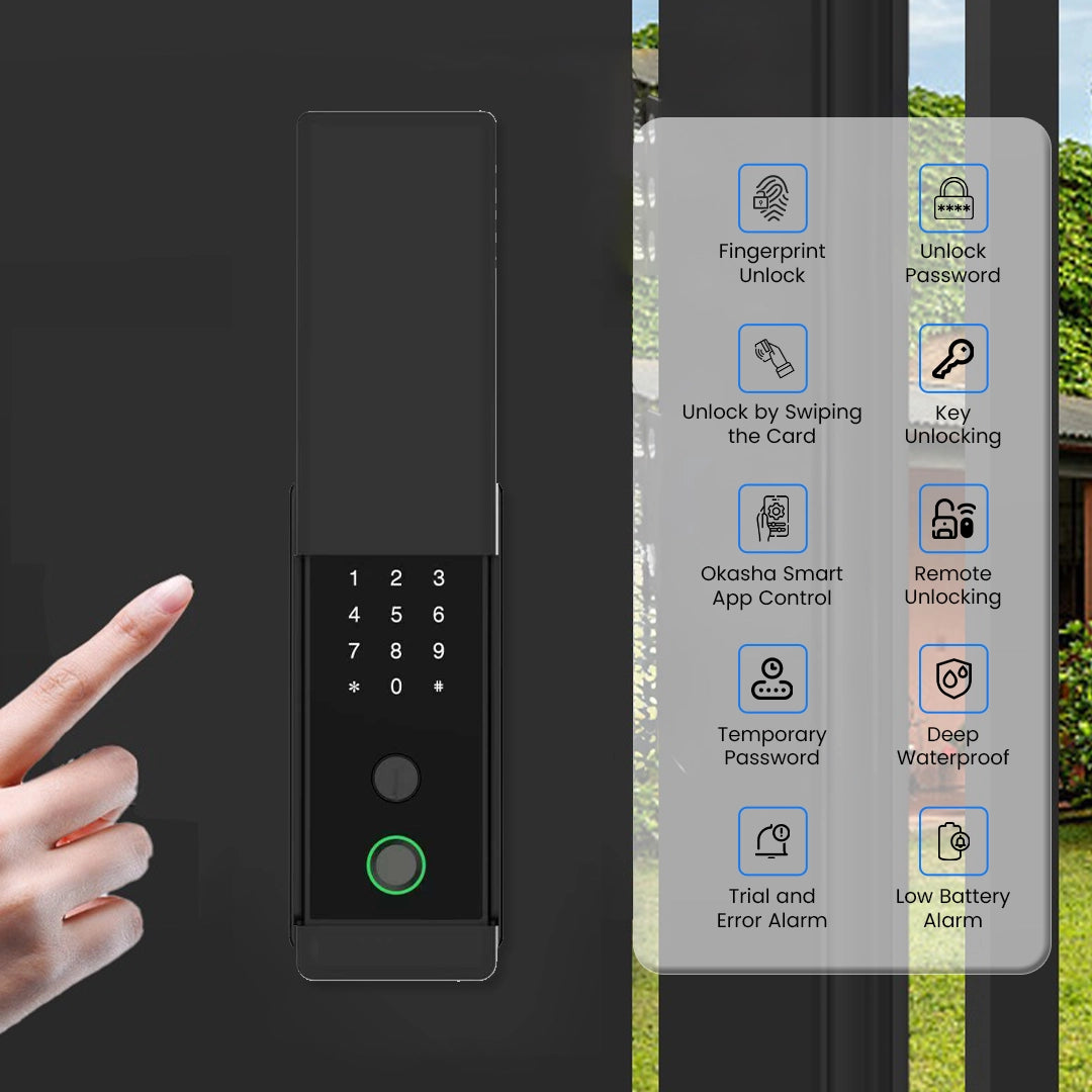 Main Gate Smart Lock (Waterproof) Dual Thumbprint