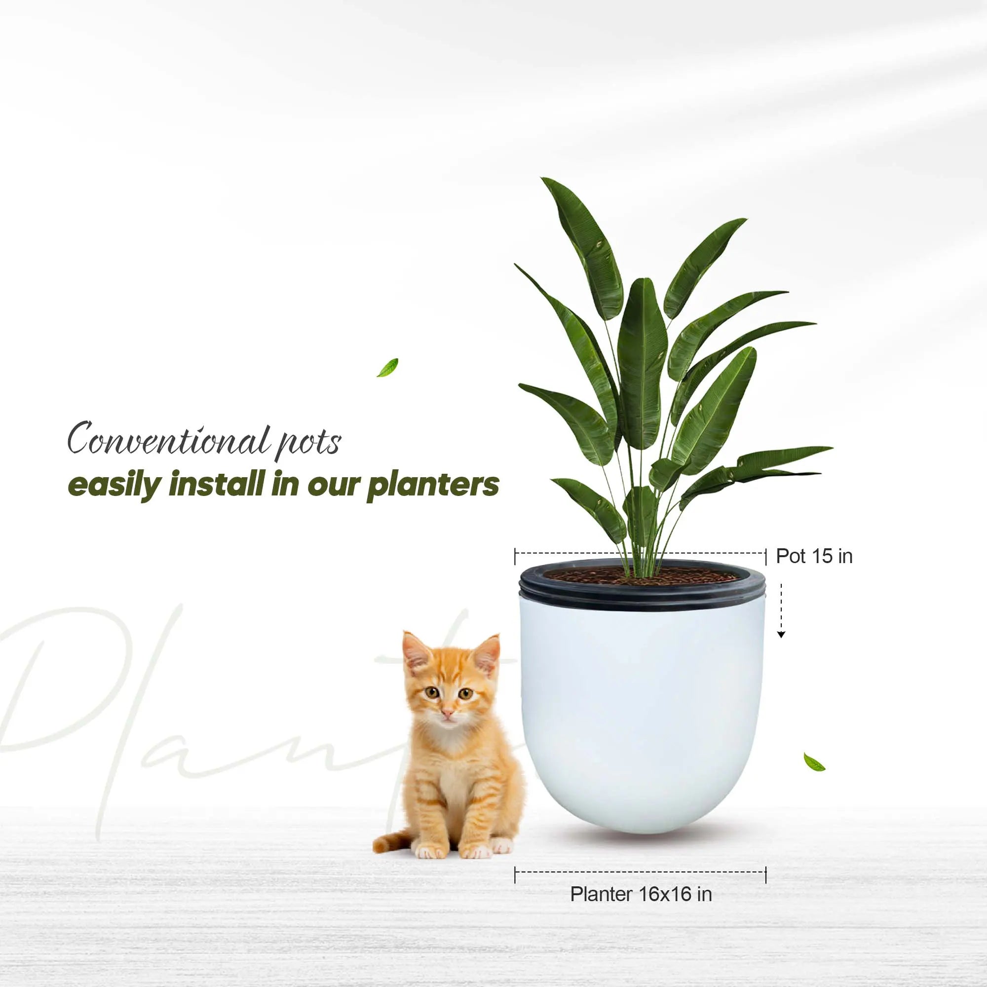 Fiberglass Planter-Medium
