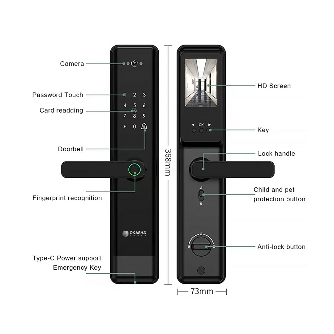Smart Door Lock with Video Door Bell